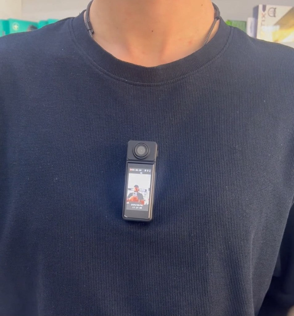 4K sports camera worn on chest strap — iZone Lebanon