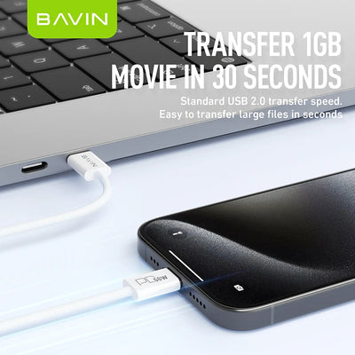 Bavin Cable USB-C USB-C 60w 2m CB325 — iZone Lebanon product photo 2