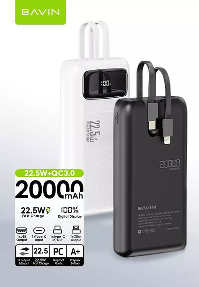Bavin power bank PC007S/PC1030S/OPC1001S PD 20000MAH — iZone Lebanon product photo 2