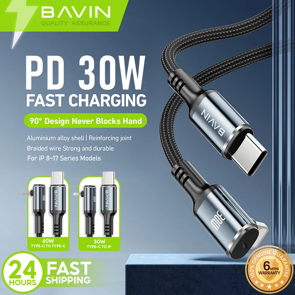 Cable Bavin USB-C iPhone 30w Cb333 — iZone Lebanon product photo 2