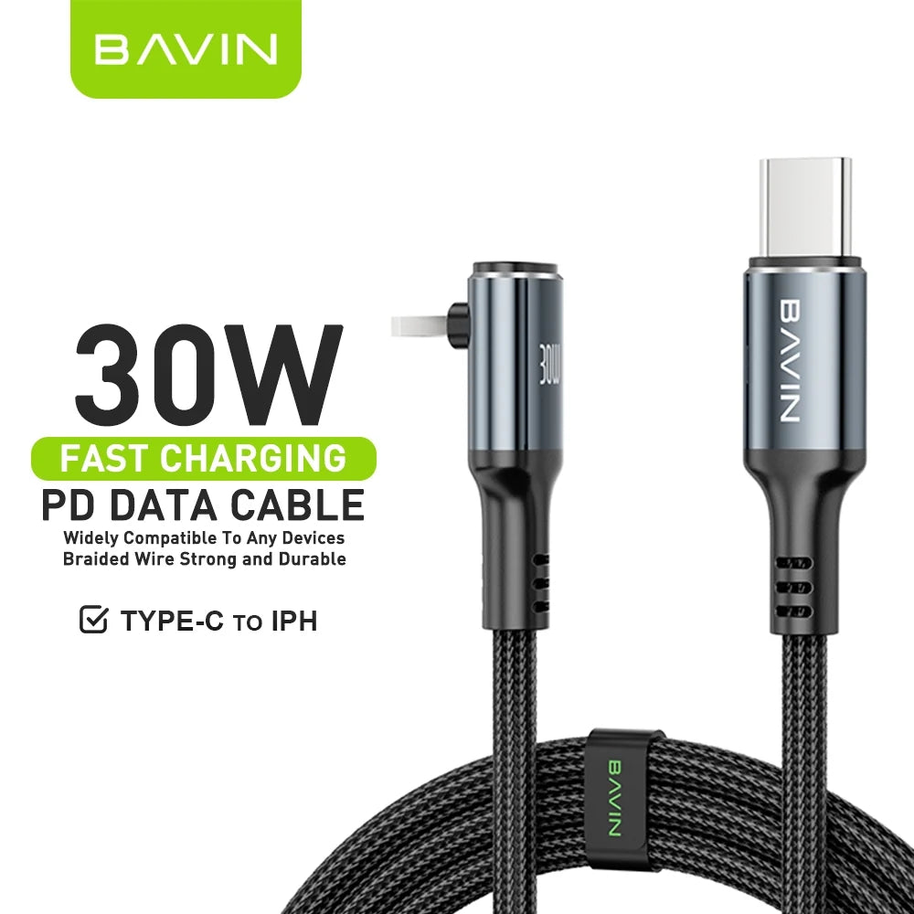 Cable Bavin USB-C iPhone 30w Cb333 — iZone Lebanon product photo 1