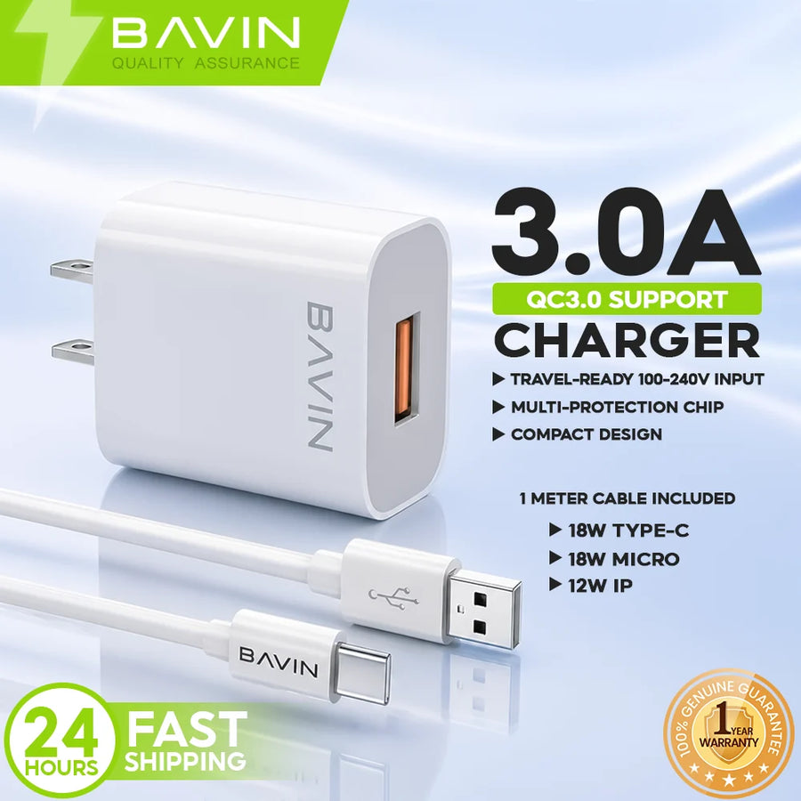 Charger Bavin 3.0 Pc505y/pc102y Micro — iZone Lebanon product photo 1