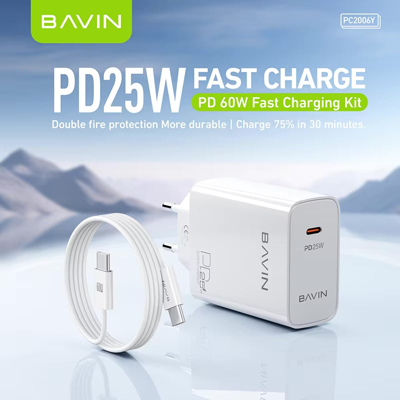 Charger Bavin Pd25w USB-C USB-C Pc106y — iZone Lebanon product photo 2