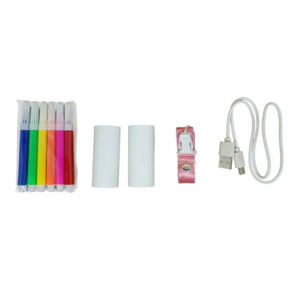 Kids instant camera markers, paper rolls, strap, and cable — iZone Lebanon product photo