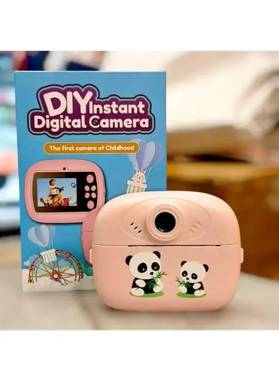 DIY instant print kids camera pink with box — iZone Lebanon product photo