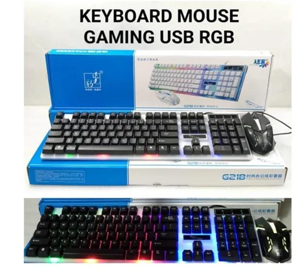 RGB gaming keyboard and mouse combo USB — iZone Lebanon product photo
