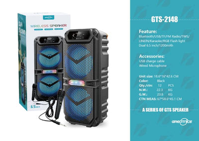 Wireless Speaker Gts-2148 6.5inch Double — iZone Lebanon product photo 3